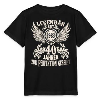 Eine Legende wird 40 Geburtstag Shirt zum Ehrentag - Stanley/Stella Kinder T-Shirt MINI CREATOR  - Schwarz - Vorne - Mikhail (115cm)