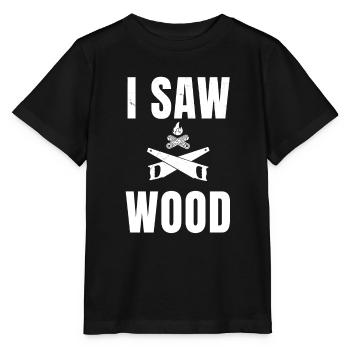 J’ai vu du bois - scie à scie - T-shirt bio MINI CREATOR Stanley/Stella Enfant - noir - Devant - Mikhail (115cm)