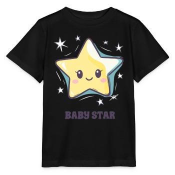 Baby star - T-shirt bio MINI CREATOR Stanley/Stella Enfant - noir - Devant - Mikhail (115cm)