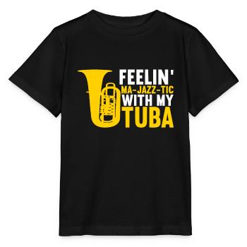Tuba Tuba lecteur - T-shirt bio MINI CREATOR Stanley/Stella Enfant - noir - Devant - Mikhail (115cm)