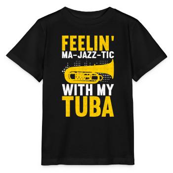 Tuba Tuba lecteur - T-shirt bio MINI CREATOR Stanley/Stella Enfant - noir - Devant - Mikhail (115cm)