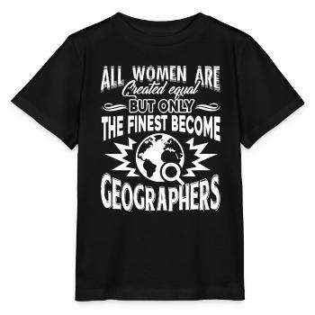 Geographer The Finest Become Geographers - Stanley/Stella MINI CREATOR Kids’ T-Shirt - black - Front - Mikhail (115cm)