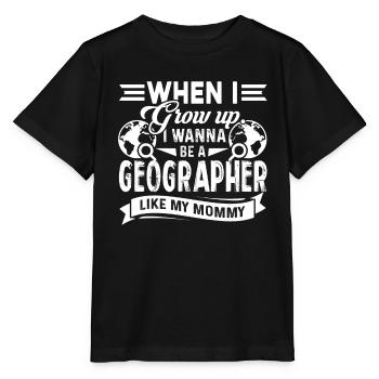 Geographer Wanna Be A Geographer - Stanley/Stella MINI CREATOR Kids’ T-Shirt - black - Front - Mikhail (115cm)