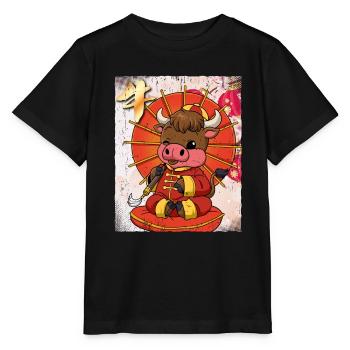 Jahr Des Ochsens Mondneujahrsfest Chinesisches - Stanley/Stella Kinder T-Shirt MINI CREATOR  - Schwarz - Vorne - Mikhail (115cm)