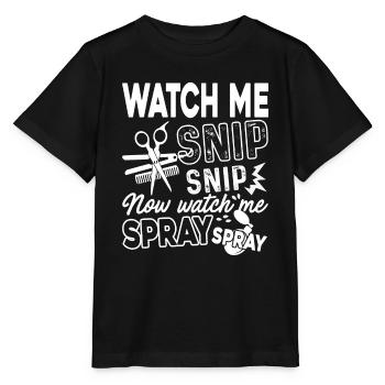 Hair Stylist Watch Hair Stylist Snip - Stanley/Stella MINI CREATOR Kids’ T-Shirt - black - Front - Mikhail (115cm)