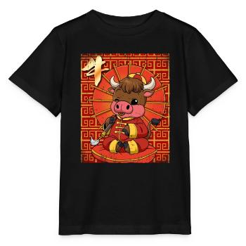 Jahr Des Ochsens Mondneujahrsfest Chinesisches - Stanley/Stella Kinder T-Shirt MINI CREATOR  - Schwarz - Vorne - Mikhail (115cm)