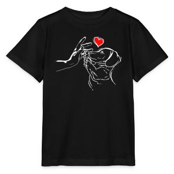 Dackel Liebe Hunde High Five - Stanley/Stella Kinder T-Shirt MINI CREATOR  - Schwarz - Vorne - Mikhail (115cm)
