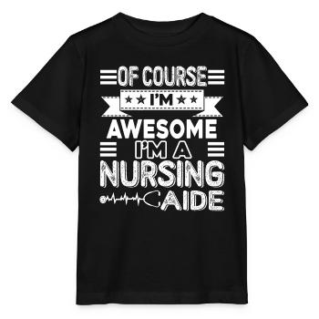Nursing Aide Awesome Nursing Aide - Stanley/Stella MINI CREATOR Kids’ T-Shirt - black - Front - Mikhail (115cm)