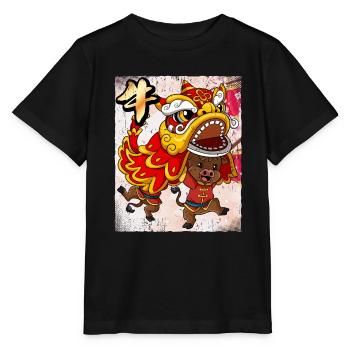 Jahr Des Ochsens Mondneujahrsfest Chinesisches - Stanley/Stella Kinder T-Shirt MINI CREATOR  - Schwarz - Vorne - Mikhail (115cm)