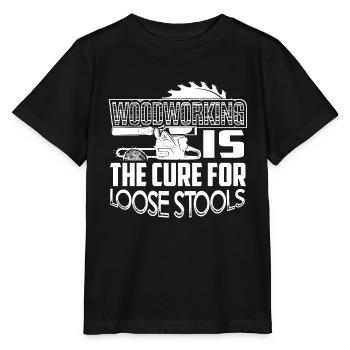 Woodworking Is The Cure For Loose Stools - Stanley/Stella MINI CREATOR Kids’ T-Shirt - black - Front - Mikhail (115cm)