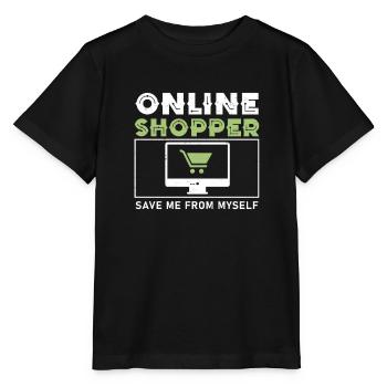 Lustiger Online-Shopper Sparen Sie vor mir selbst - Stanley/Stella Kinder T-Shirt MINI CREATOR  - Schwarz - Vorne - Mikhail (115cm)