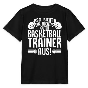 So sieht ein richtig guter Baskettball Trainer aua - Stanley/Stella Kinder T-Shirt MINI CREATOR  - Schwarz - Vorne - Mikhail (115cm)