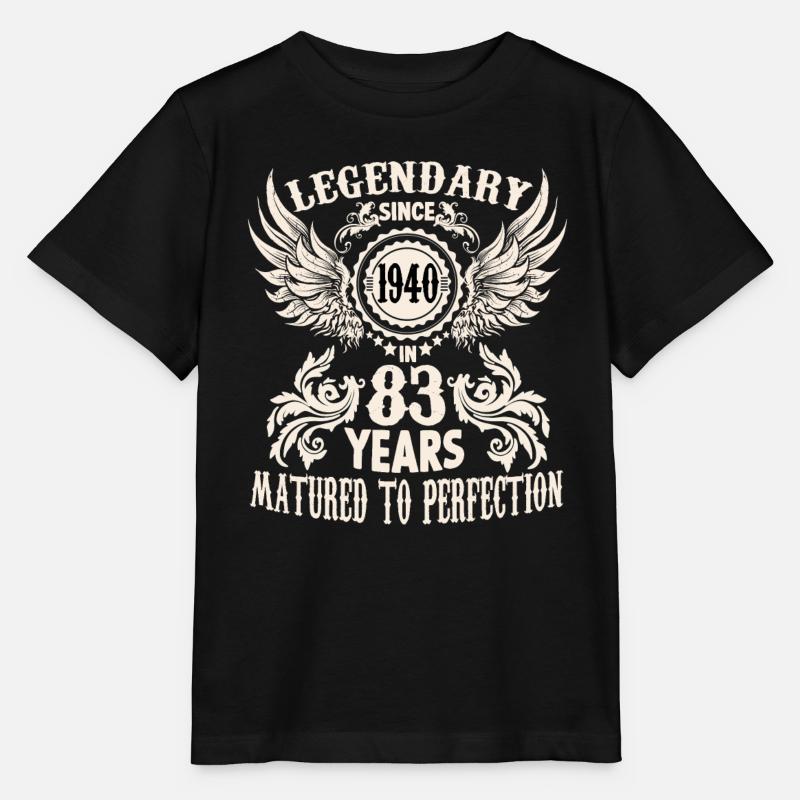 Drôle de chemise d’anniversaire pour un dicton de 83 ans - T-shirt bio MINI CREATOR Stanley/Stella Enfant - noir