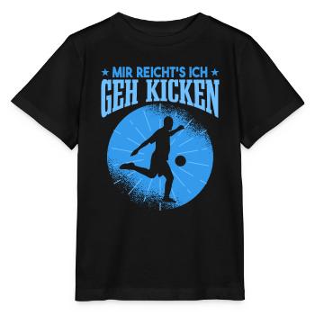 Ich Gehe Kicken Fußball Fussballer - Stanley/Stella Kinder T-Shirt MINI CREATOR  - Schwarz - Vorne - Mikhail (115cm)