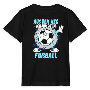 Ich Muss Zum Fußball - Stanley/Stella Kinder T-Shirt MINI CREATOR  - Schwarz - Vorne - Mikhail (115cm)