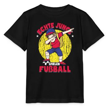 Echte Jungs Spielen Fußball - Stanley/Stella Kinder T-Shirt MINI CREATOR  - Schwarz - Vorne - Mikhail (115cm)
