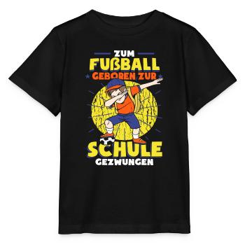 Zum Fußball Geboren Fußballmannschaft Fussballer - Stanley/Stella Kinder T-Shirt MINI CREATOR  - Schwarz - Vorne - Mikhail (115cm)