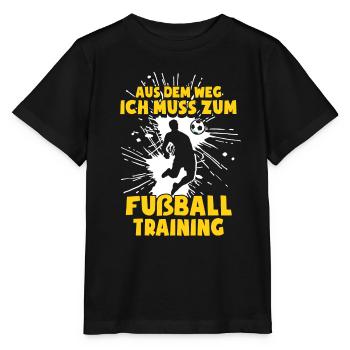 Ich Muss Zum Fußballtraining - Stanley/Stella Kinder T-Shirt MINI CREATOR  - Schwarz - Vorne - Mikhail (115cm)