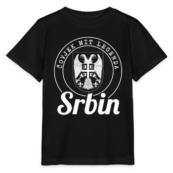 Covjek Mit Legenda - Srbin Srbija Serbien - Stanley/Stella Kinder T-Shirt MINI CREATOR  - Schwarz - Vorne - Mikhail (115cm)