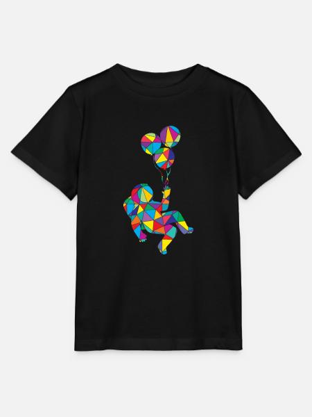 Low Poly Astronom Poly Astronaut - Stanley/Stella Kinder T-Shirt MINI CREATOR - Schwarz