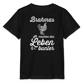 Brahma Hühner I Chicken Geflügel Motiv für - Stanley/Stella Kinder T-Shirt MINI CREATOR  - Schwarz - Vorne - Mikhail (115cm)