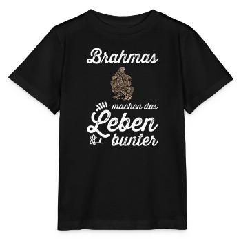 Brahma Hühner I Chicken Geflügel Motiv für - Stanley/Stella Kinder T-Shirt MINI CREATOR  - Schwarz - Vorne - Mikhail (115cm)