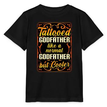 Tattooed Godfather A Normal Godfather But Cooler - Stanley/Stella MINI CREATOR Kids’ T-Shirt - black - Front - Mikhail (115cm)
