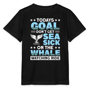 Whale Watching Whale Watching Orca Blue Whale - Stanley/Stella MINI CREATOR Kids’ T-Shirt - black - Front - Mikhail (115cm)