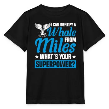 Whale Watching Whale Watching Orca Blue Whale - Stanley/Stella MINI CREATOR Kids’ T-Shirt - black - Front - Mikhail (115cm)