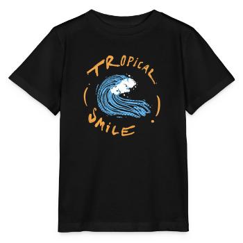 Summertime Funny Waves - Stanley/Stella MINI CREATOR Kids’ T-Shirt - black - Front - Mikhail (115cm)