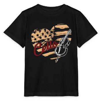 Cello Cello Flag - Stanley/Stella MINI CREATOR Kids’ T-Shirt - black - Front - Mikhail (115cm)