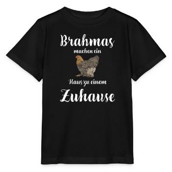 Brahma Hühner I Chicken Geflügel Motiv für - Stanley/Stella Kinder T-Shirt MINI CREATOR  - Schwarz - Vorne - Mikhail (115cm)