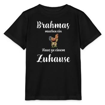 Brahma Hühner I Chicken Geflügel Motiv für - Stanley/Stella Kinder T-Shirt MINI CREATOR  - Schwarz - Vorne - Mikhail (115cm)