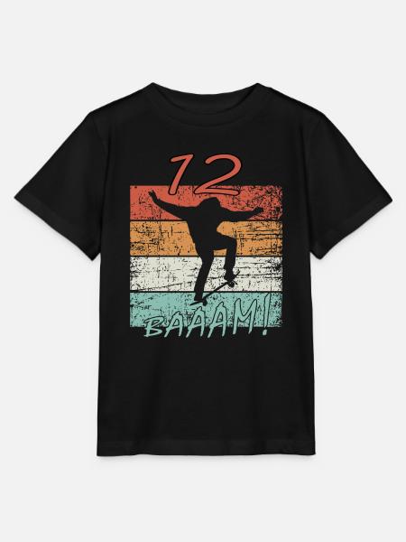 Kinder Geburtstag 12 Jahre - Skater - Stanley/Stella Kinder T-Shirt MINI CREATOR  - Schwarz