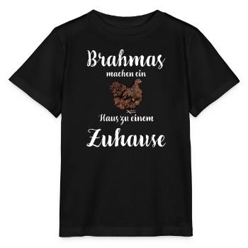 Brahma Hühner I Chicken Geflügel Motiv für - Stanley/Stella Kinder T-Shirt MINI CREATOR  - Schwarz - Vorne - Mikhail (115cm)