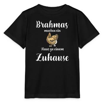 Brahma Hühner I Chicken Geflügel Motiv für - Stanley/Stella Kinder T-Shirt MINI CREATOR  - Schwarz - Vorne - Mikhail (115cm)