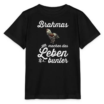 Brahma Hühner I Chicken Geflügel Motiv für - Stanley/Stella Kinder T-Shirt MINI CREATOR  - Schwarz - Vorne - Mikhail (115cm)