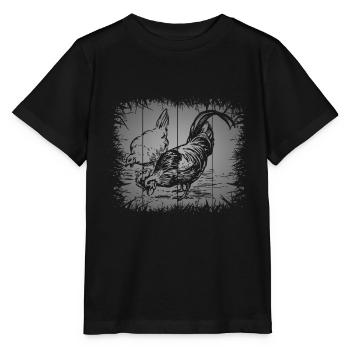 Landwirtin Hühner Flüsterin Bäuerin - Stanley/Stella Kinder T-Shirt MINI CREATOR  - Schwarz - Vorne - Mikhail (115cm)