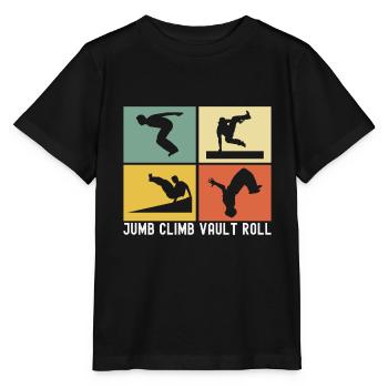 Parkour Freerunning - Stanley/Stella MINI CREATOR Kids’ T-Shirt - black - Front - Mikhail (115cm)