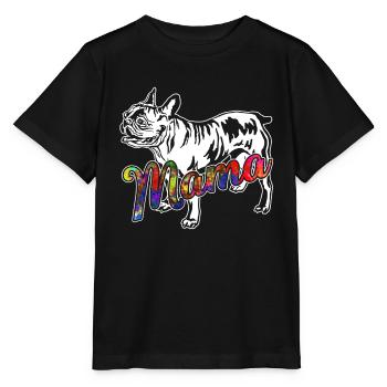 French Bulldog French Bulldog Mama - Stanley/Stella MINI CREATOR Kids’ T-Shirt - black - Front - Mikhail (115cm)