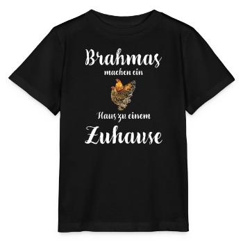 Brahma Hühner I Chicken Geflügel Motiv für - Stanley/Stella Kinder T-Shirt MINI CREATOR  - Schwarz - Vorne - Mikhail (115cm)