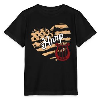 Harp Harp Flag - Stanley/Stella MINI CREATOR Kids’ T-Shirt - black - Front - Mikhail (115cm)