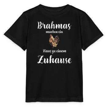 Brahma Hühner I Chicken Geflügel Motiv für - Stanley/Stella Kinder T-Shirt MINI CREATOR  - Schwarz - Vorne - Mikhail (115cm)