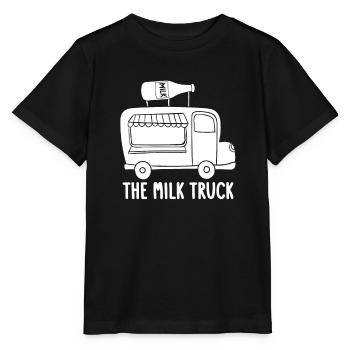 Cow Milk Milk Truck - Stanley/Stella MINI CREATOR Kids’ T-Shirt - black - Front - Mikhail (115cm)