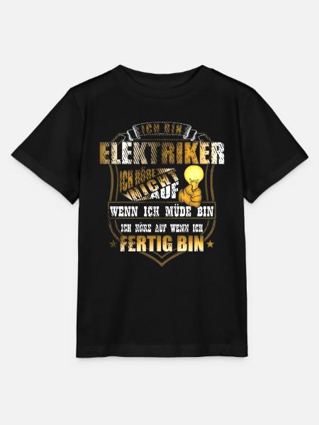ich bin elektriker - Stanley/Stella Kinder T-Shirt MINI CREATOR  - Schwarz
