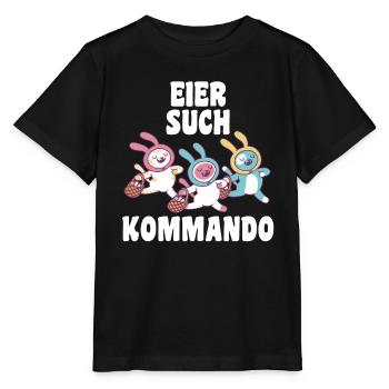 Osterhase Hase Ostern - Stanley/Stella Kinder T-Shirt MINI CREATOR  - Schwarz - Vorne - Mikhail (115cm)