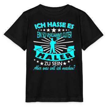 Maler und Lackierer / Maler & Lackierer - Stanley/Stella Kinder T-Shirt MINI CREATOR  - Schwarz - Vorne - Mikhail (115cm)