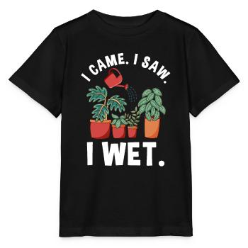 Lustige Gartenpflanze Nasse Pflanzen - Stanley/Stella Kinder T-Shirt MINI CREATOR  - Schwarz - Vorne - Mikhail (115cm)