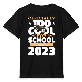 Offiziell zu cool für diese Schulklasse von 2023 - Stanley/Stella Kinder T-Shirt MINI CREATOR  - Schwarz - Vorne - Mikhail (115cm)