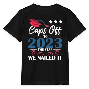 Caps Of To 2023 Graduation - Stanley/Stella MINI CREATOR Kids’ T-Shirt - black - Front - Mikhail (115cm)